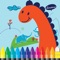Dino Coloring and ABC 123 Tracing Games for kids practice