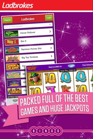 Ladbrokes Bingo: Play bingo & live slot games like Big Top Tombola, Cleopatra and Rainbow Riches screenshot 2