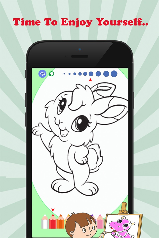 Baby Animal Cute Paint and Coloring Book - Free Games For Kids screenshot 3