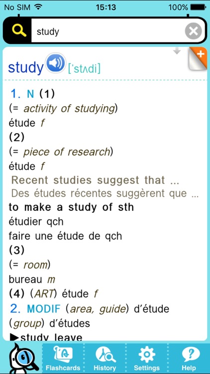 Collins French-English Dictionary - DioDict3
