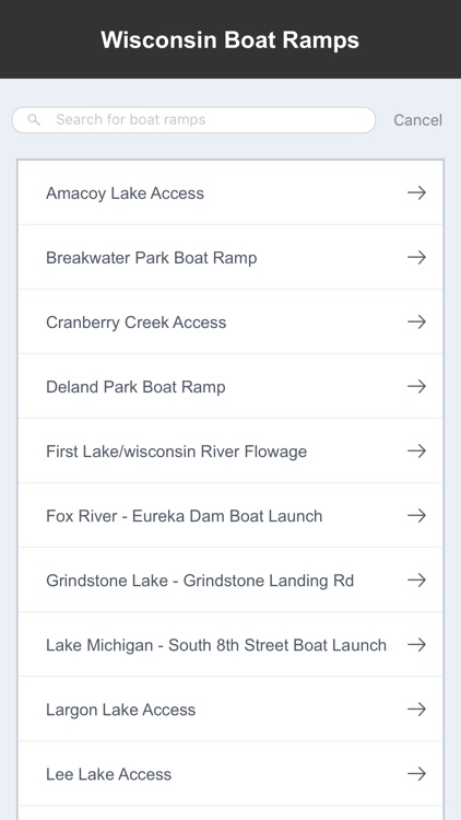 Wisconsin Boat Ramps & Fishing Ramps