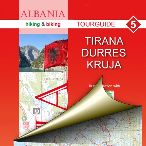 Tirana, Durres, Kruja. Tourist map.