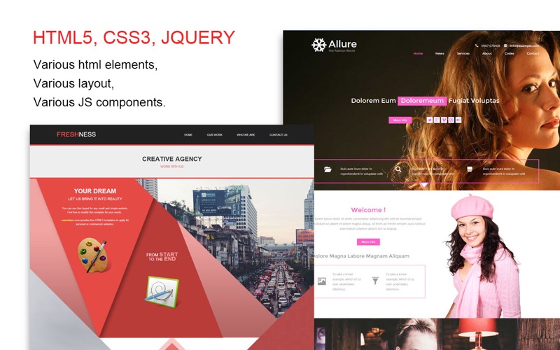 Website Template(Fashion &amp; Sports) With Html Files Pack2 thumbnail 4