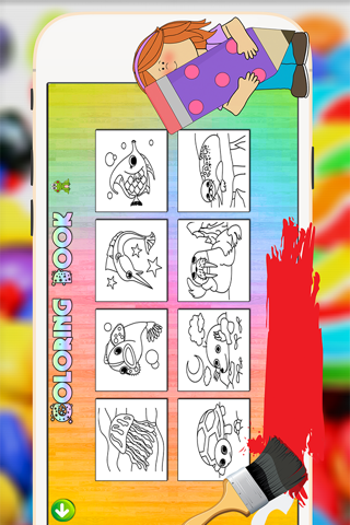 Sea Animal Coloring Pages Kids Painting Game screenshot 2