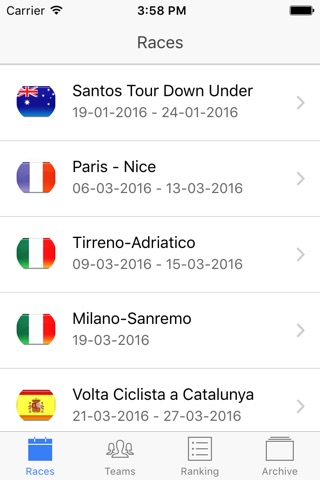 UCI Pro Tour 2016 (Unofficial app) screenshot 4