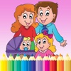 My Family Coloring Book Drawing Painting for kids free game