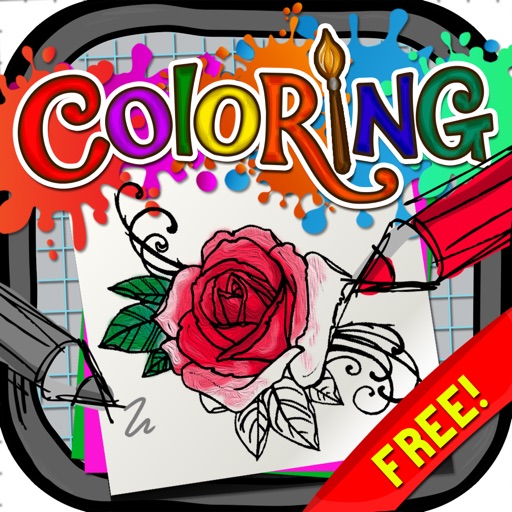 Coloring Book : Painting  Pictures Tattoo Designs  Cartoon  Free Edition icon