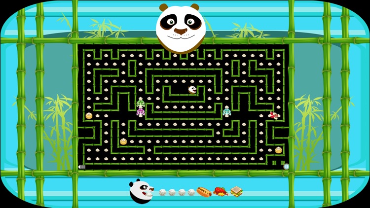 Pac Panda - kung fu man and monsters in 256 endless arcade maze