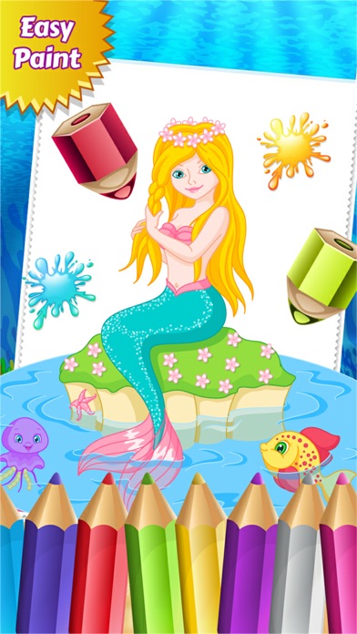 How to cancel & delete Mermaid Princess Colorbook Drawing to Paint Coloring Game for Kids from iphone & ipad 3