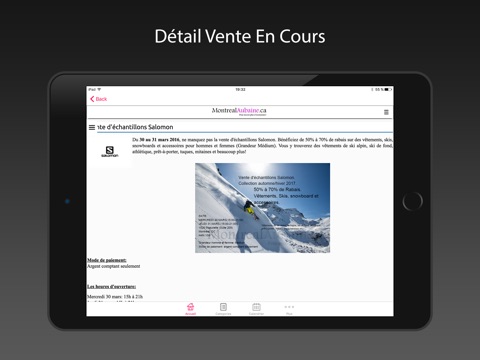 MontrealAubaine for iPad screenshot 3