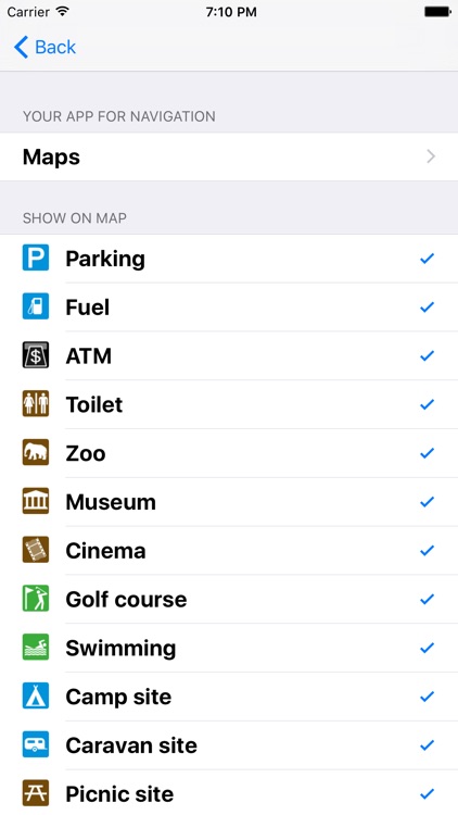 Leisuremap Finland, Camping, Golf, Swimming, Car parks, and more screenshot-4