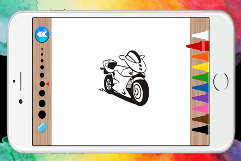 Vehicle Coloring Book Pages Game for Kindergarten screenshot 3