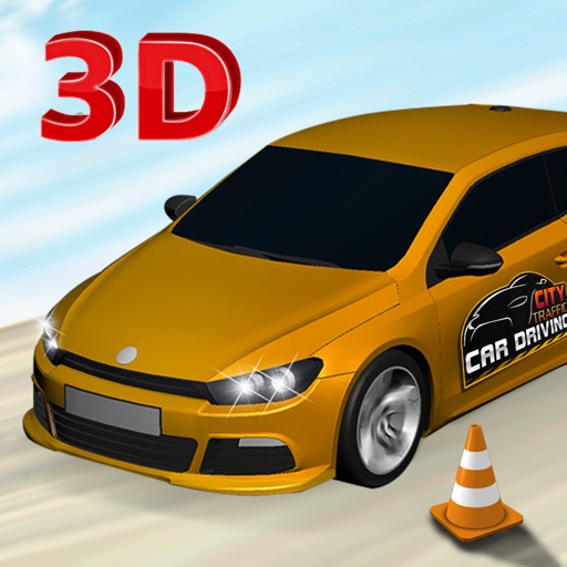 Real City Car Driving School Simulator: Driving test and car parking game icon