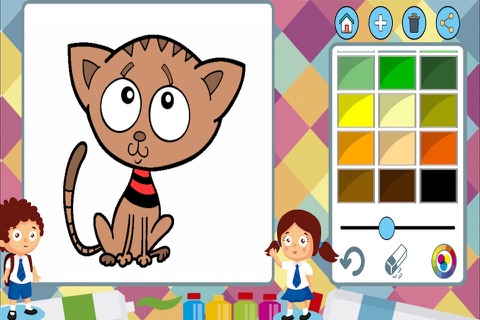 Dogs cats paint coloring book screenshot 2