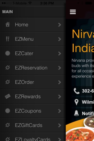 Nirvana Fine Indian Cuisine screenshot 2