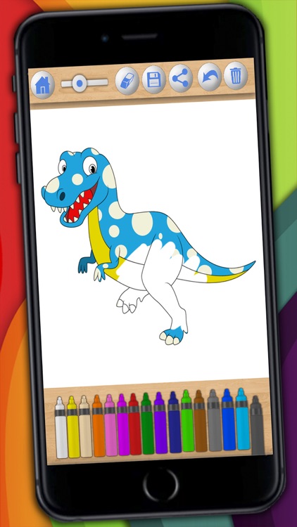 Dinosaurs Coloring book & Paint the Jurassic - Premium