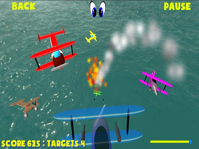 Biplanes, dog fight, game for IOS