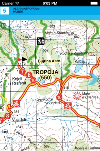 Тропоя, Байрам-Цурри, Долина Валбоны. Туристическая карта. screenshot 4