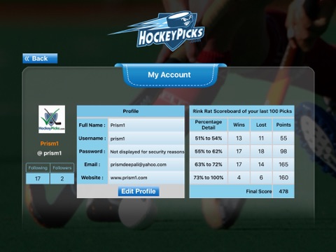 HockeyPicks For iPad screenshot 4
