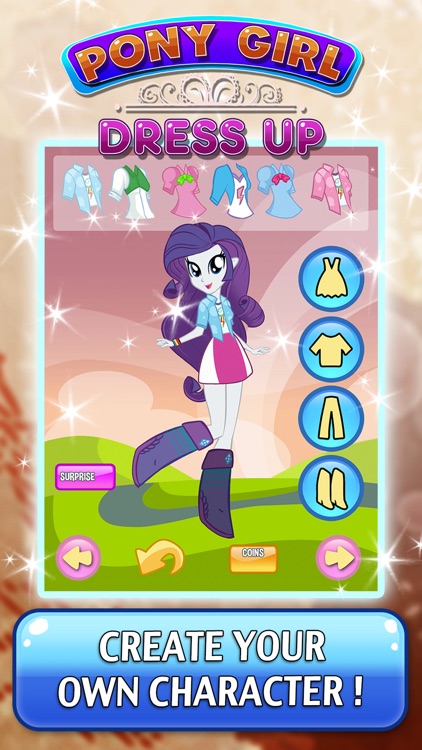 Monster Characters Dress Up Games - My Equestrian little queen pony Edition For Girl