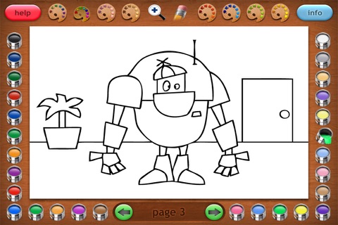 Coloring Book 14 Lite: Robots screenshot 3