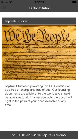 US Constitution - TapTrak Studios