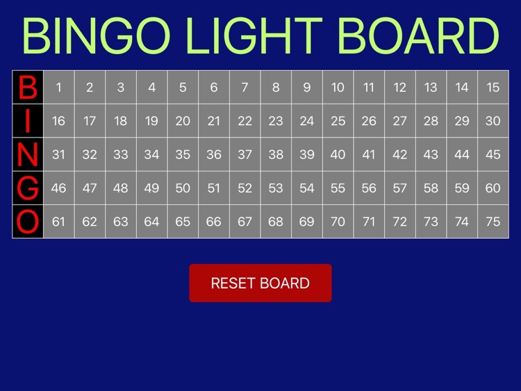 Bingo Light Board
