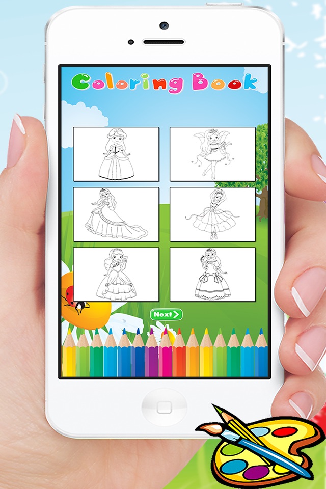Princess Coloring Book for a Little Preschool Toddler Girls screenshot 2