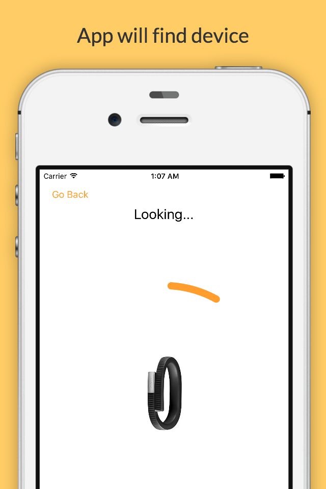 Finder for Jawbone - find your lost UP24, UP2, UP3 and UP4 screenshot 2