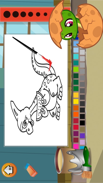 Baby Dino Coloring Book  - Dinosaur Drawing paint and color pages games for kids screenshot-4