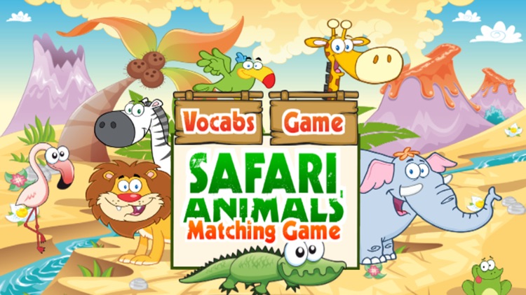 Safari Animals Matching Game For Kids