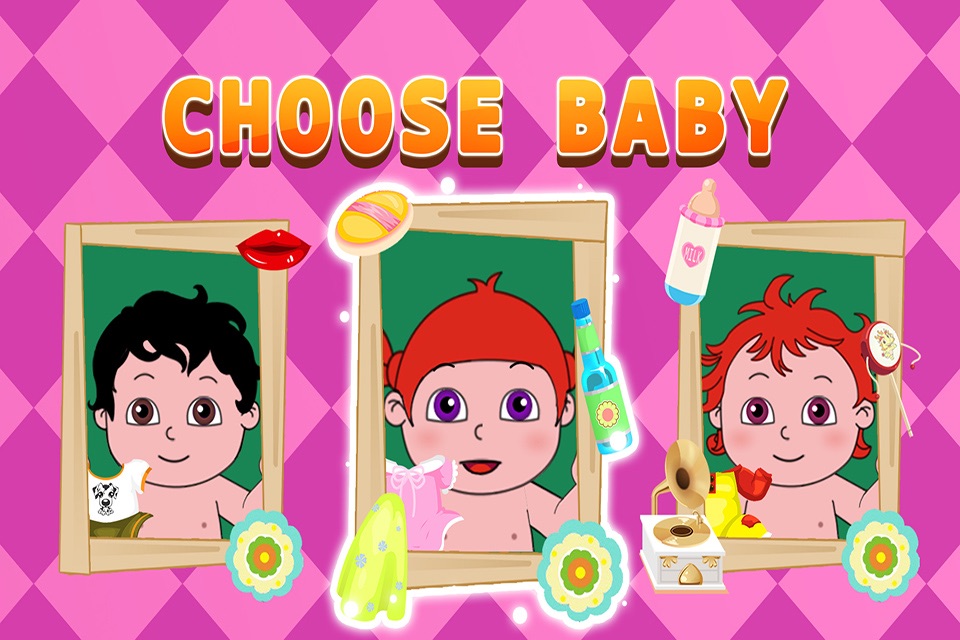 Belle little newborn babysitter (Happy Box) baby care game for kids screenshot 4