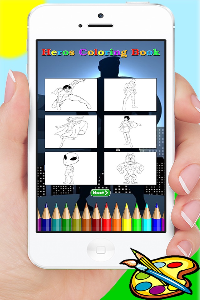 Super Hero Alien & Monster Coloring Book - Drawing for kids screenshot 2
