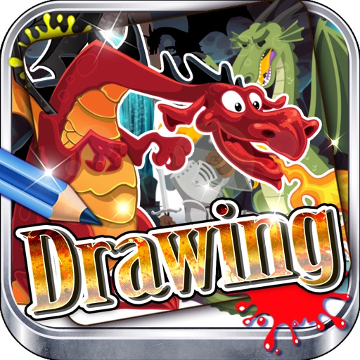 Drawing Desk Dragon and Beasts : Draw and Paint  Coloring Book Edition icon