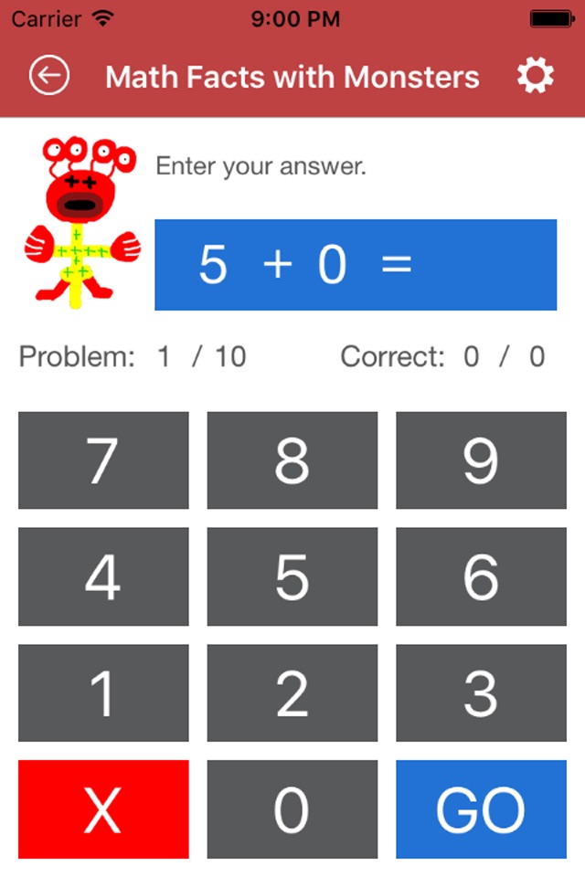 Math Facts With Monsters screenshot 2