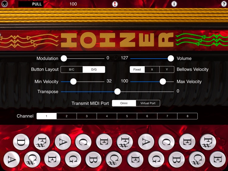 Hohner MIDI Melodeon - Two-Row Button Accordion MIDI Controller screenshot-3