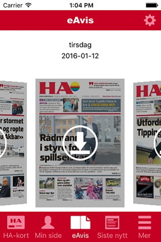Hamar Arbeiderblad eAvis screenshot 2