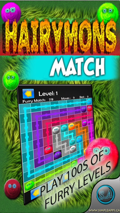 How to cancel & delete Hairy Mons - FREE Cloro Match Connect Puzzle Pipe Fun Game from iphone & ipad 1