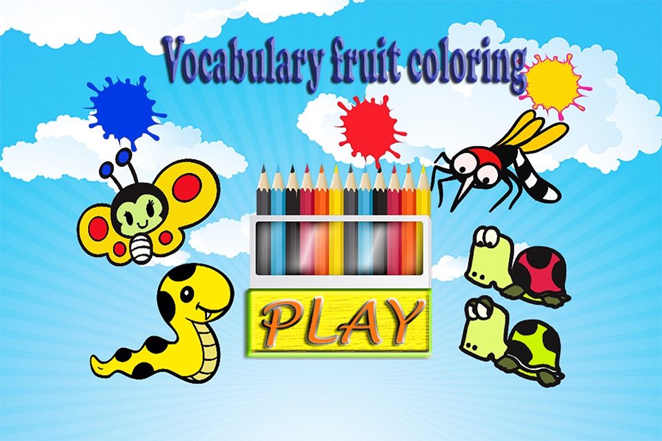 Animals Vocabulary Coloring Books screenshot 2