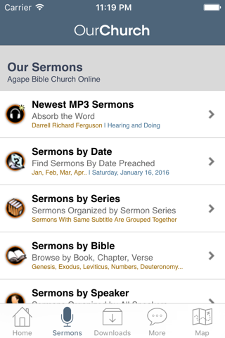 Agape Bible Church screenshot 2