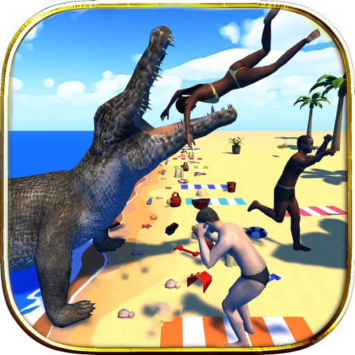 Crocodile Sim Beach Hunt iOS App