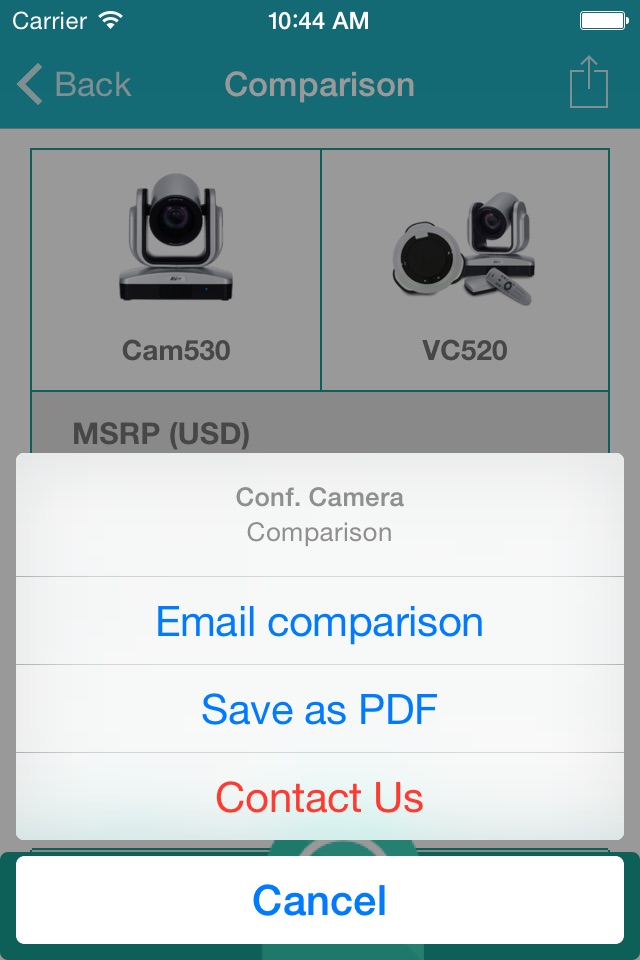 Conference Camera Comparison screenshot 4