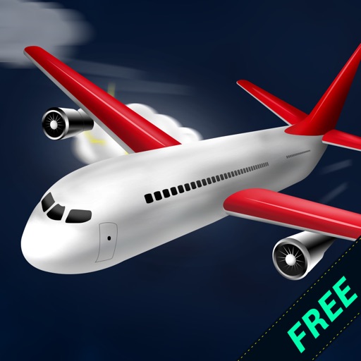 Thunderstorm flight training simulator for pilots Free icon