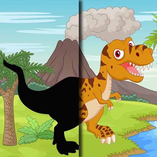 Dinosaurs Shapes Puzzle Games For Kids Icon