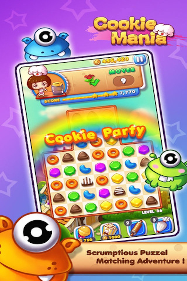 Cookie Crush Mania - Jolly Sweet Candy and Cupcake screenshot 3