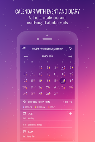 Modern Human Design Calendar screenshot 2