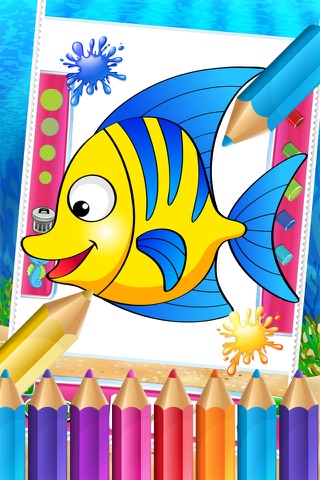 Charm Ocean Colorbook Drawing Paint Coloring Game for Kids screenshot 3