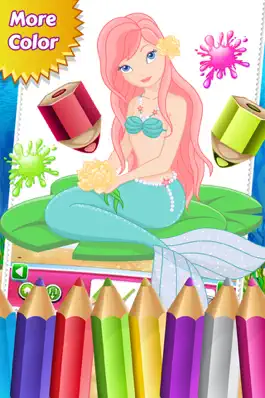 Game screenshot Mermaid Princess Colorbook Drawing to Paint Coloring Game for Kids apk