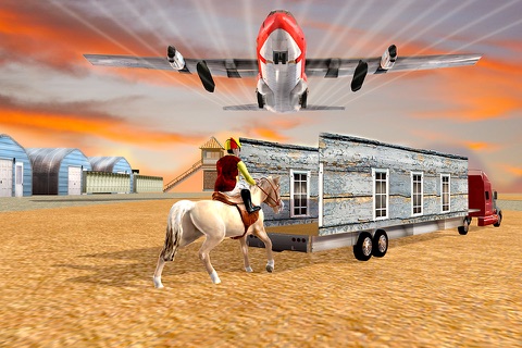 Airplane Pilot Horse Transporter - Load & Deliver Horse In Cargo plane screenshot 3