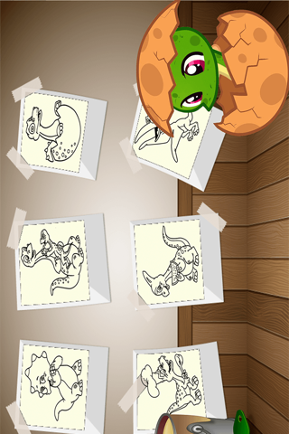 Baby Dino Coloring Book  - Dinosaur Drawing paint and color pages games for kids screenshot 3